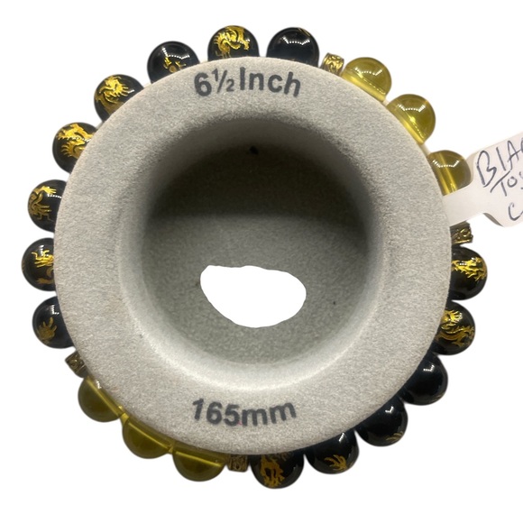 Black Tourmaline Gold Dragon Gemstone bracelet,Stretch - Picture 2 of 4